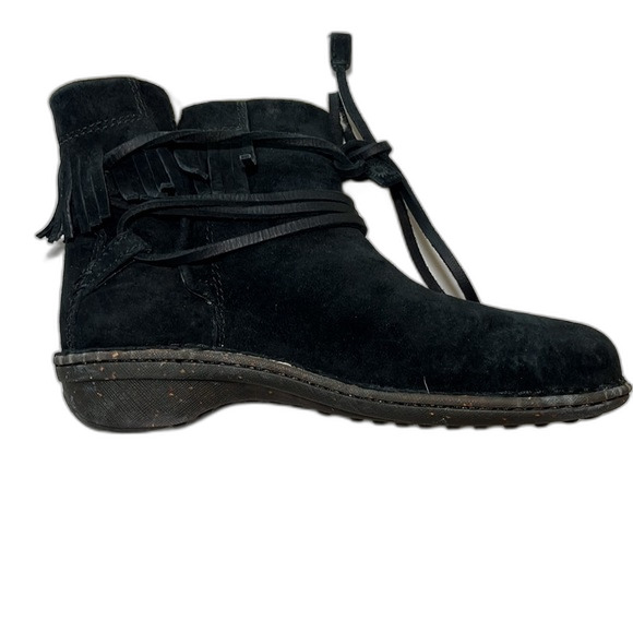 Ugg Gaviota Lace Up Fringe Booties Black 5749 Size 8 - Picture 6 of 12